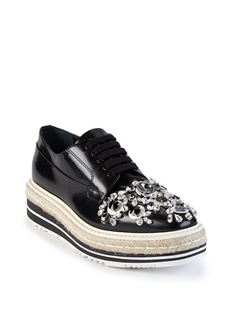 prada crystal espadrilles|prada spandrels for women.